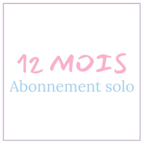 Abonnement solo - 12 Mois